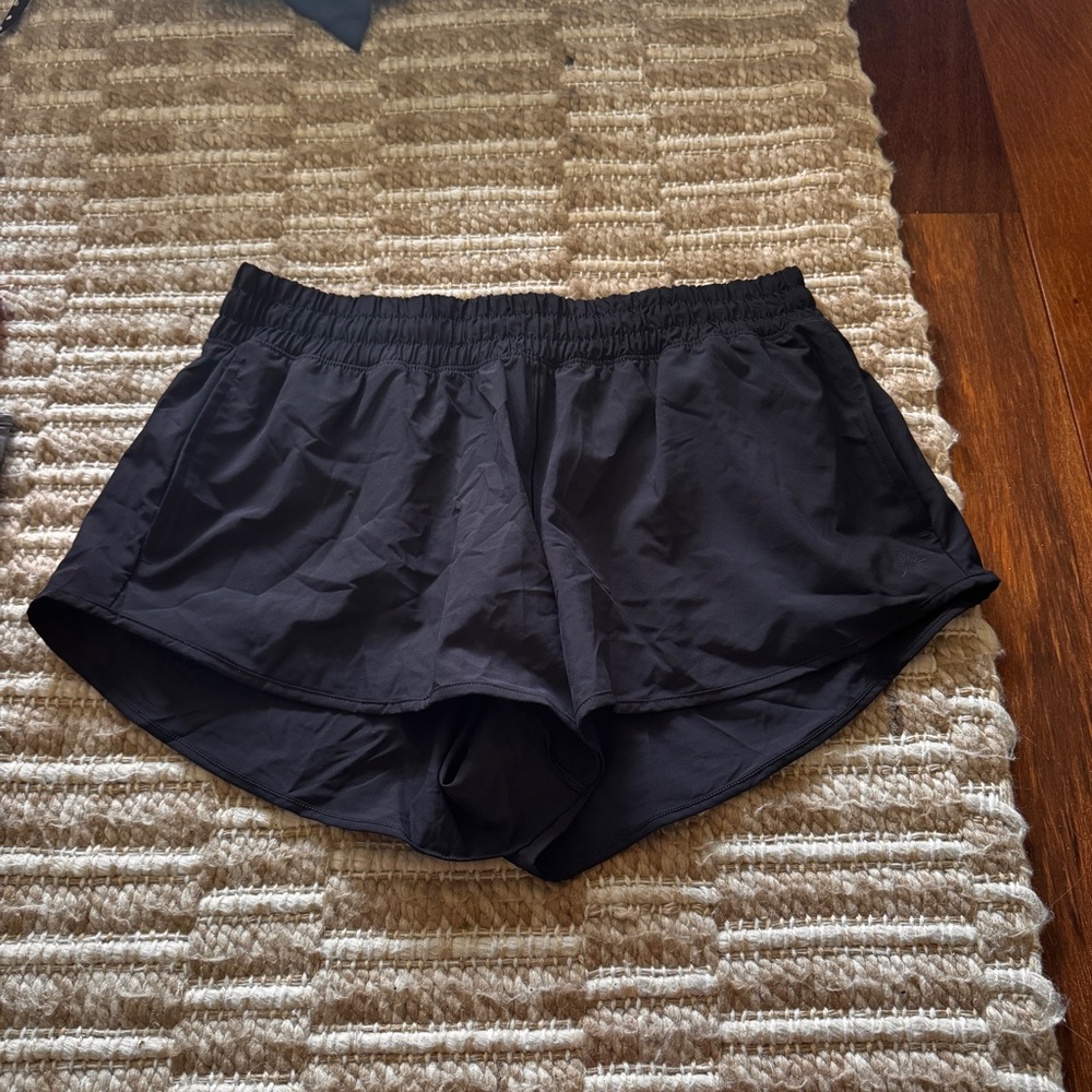 Aerie Black Athletic Shorts Moisture-Wicking Comfort